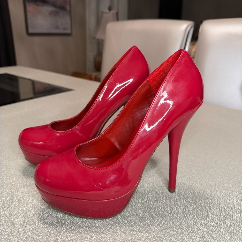 Elegant Red Women's Patent Pumps
